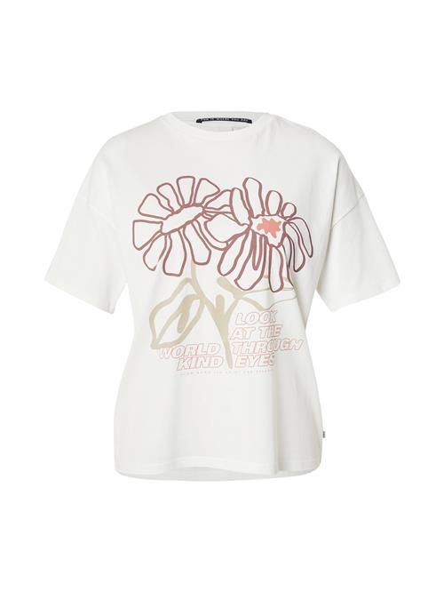 QS Shirts  rustbrun / siv / hvid