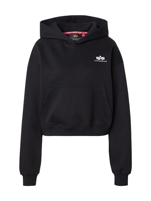 ALPHA INDUSTRIES Sweatshirt  sort / hvid