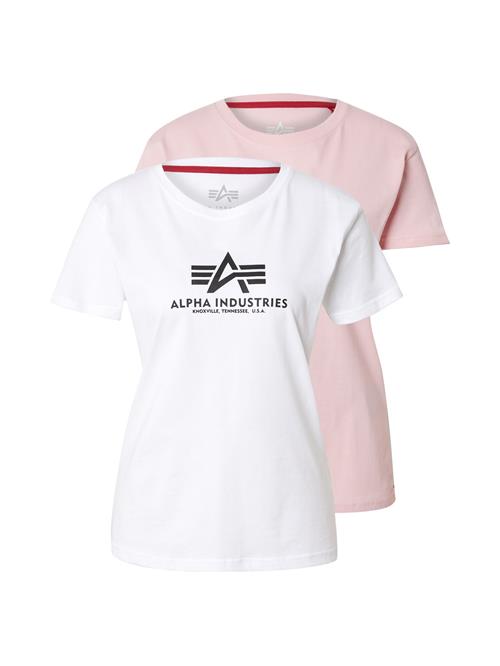 ALPHA INDUSTRIES Shirts 'New'  gammelrosa / sort / hvid