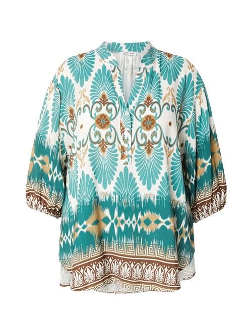 Z-One Bluse 'An44gie'  brun / umbra / petroleum / offwhite