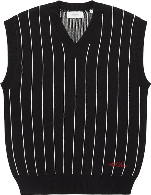 LES DEUX GASTON JACQUARD PINSTRIPE VEST 1000815 Strik