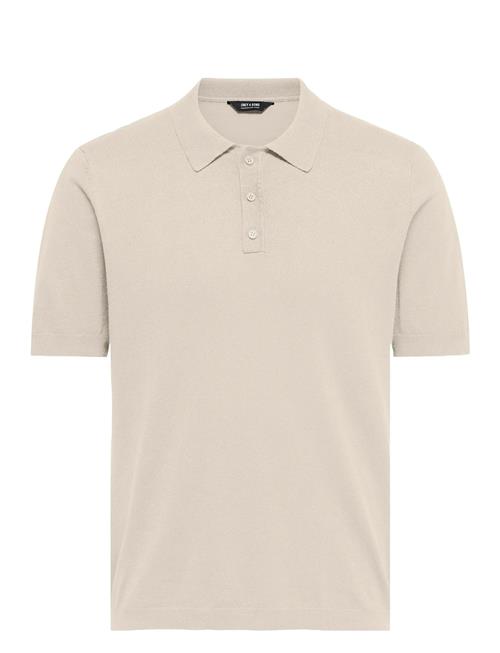 Onswyler Life Reg 14 Ss Polo Knit Noos ONLY & SONS Beige