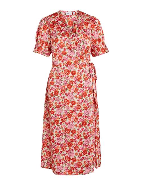 Se Vinaria S/S Wrap Midi Dress/Dc/Su Vila Red ved Booztlet