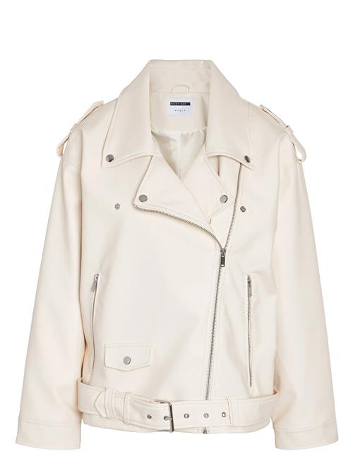 Nmpaulina Over Biker Jacket Noos NOISY MAY Cream