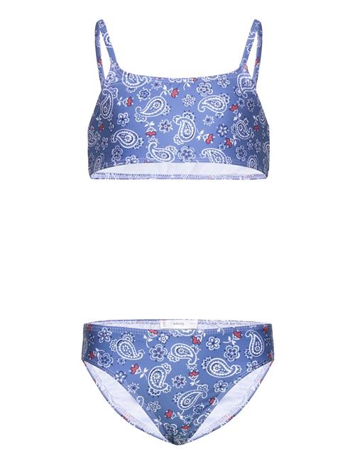 Se Floral Print Bikini Mango Blue ved Booztlet