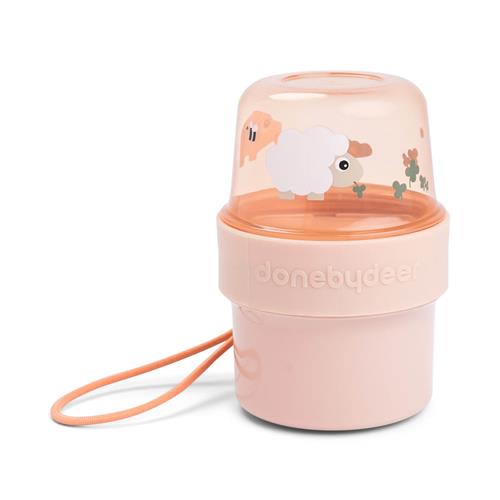 Done by Deer Tiny Farm To Go 2-vejs Snackbeholder Pink One Size  Lyserød  One Size  Unisex, Girls
