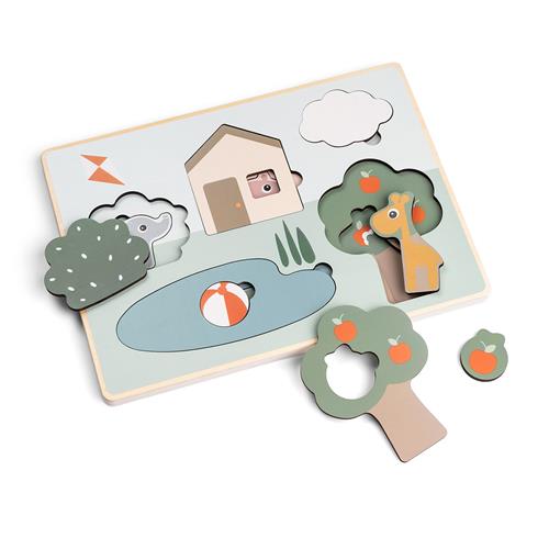 Done by Deer Layer Puzzle Deer Friends Colour Mix Colour Mix One Size  Grøn  One Size  Unisex