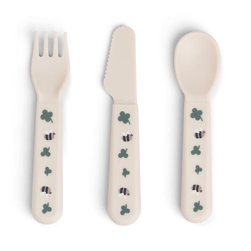 Done by Deer Foodie Cutlery Set Tiny Farm Sand Sand One Size  Beige  One Size  Unisex