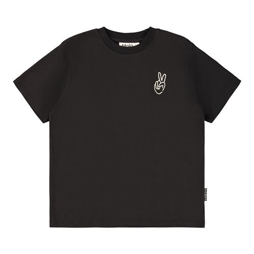 Molo Rodney T-shirt Peaceful Hand  Peaceful Hand 116 cm  Sort  116 cm  Unisex