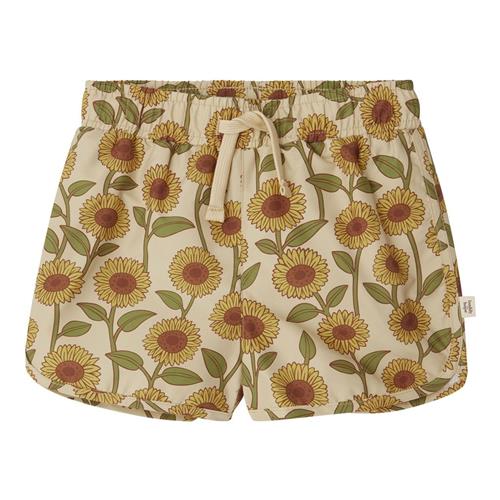 Buddy & Hope Viktor Mønstrete Badebukser Med Solsikker Cremefarvet 110/116 cm  Creme  110/116 cm  Unisex