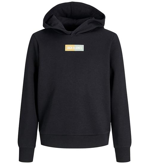 Jack & Jones Hættetrøje - JjPan - Sort m. Logo