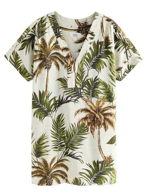 Next Sommerkjole 'Kaftan'  oliven / gran / offwhite