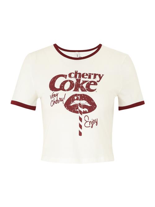 Only Petite Shirts 'ONLCOCA COLA'  vinrød / hvid
