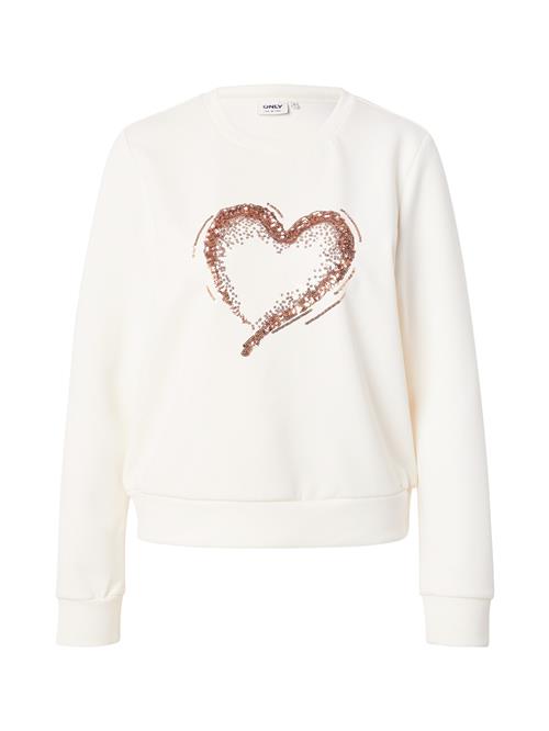 ONLY Sweatshirt 'ONLMARCY'  guld / hvid