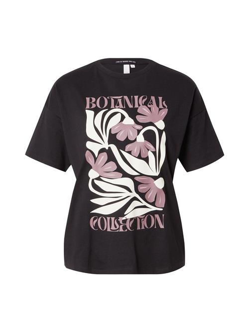 QS Shirts  lysviolet / sort / hvid