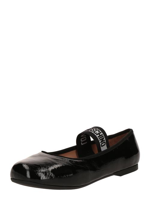 Love Moschino Ballerinasko med rem  lysegrå / sort