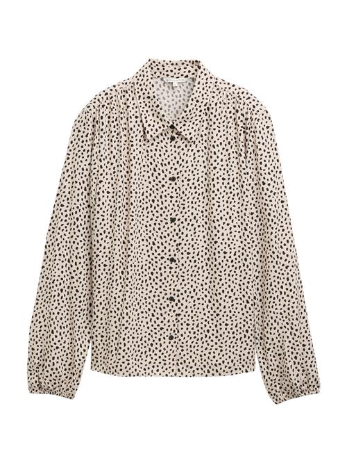 Se TOM TAILOR DENIM Bluse  beige / sort ved About You