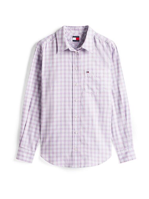 Tommy Jeans Bluse 'ESSENTIAL'  lilla / rød / hvid