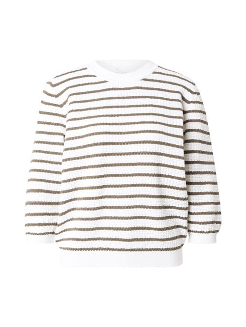 NÜMPH Pullover  oliven / hvid