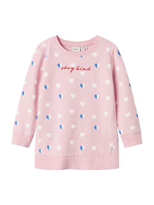 NAME IT Sweatshirt 'NMFLIA'  blå / lyserød / rød / hvid