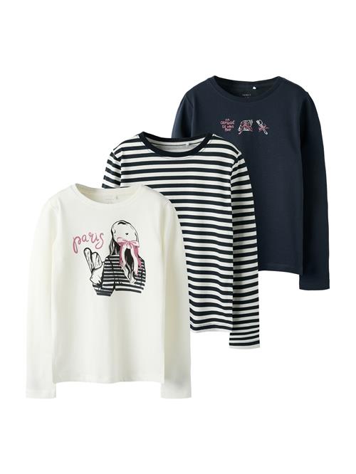 NAME IT Bluser & t-shirts 'NKFNIA'  safir / lyserød / hvid