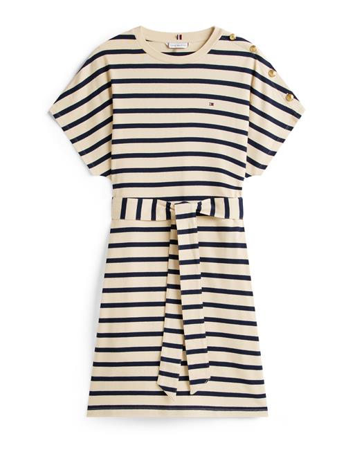 TOMMY HILFIGER Kjole  navy / uldhvid