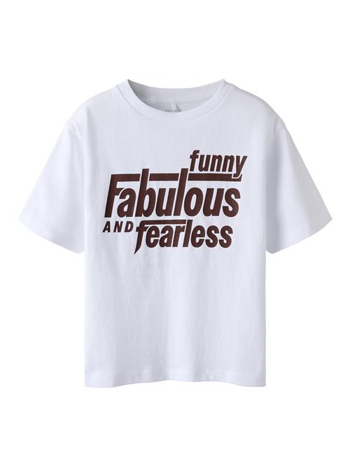NAME IT T-shirt Kirstine Bright White Fearless