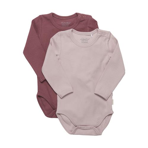 Minymo 2-pak Rib Babybodyer Goblin Blue 74 cm    74 cm  Unisex