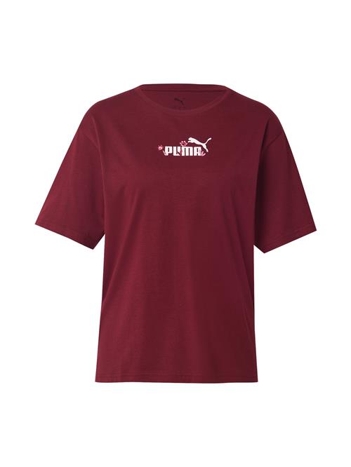 Se PUMA Shirts 'Ess Nature 2.0.'  bordeaux / hvid ved About You