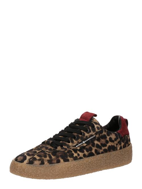 Kennel & Schmenger Sneaker low 'Pit'  brun / lysebrun / mørkebrun / mørkerød