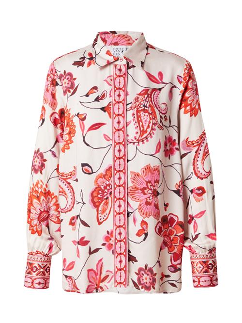 Emily Van Den Bergh Bluse  sand / orange / rød / vinrød