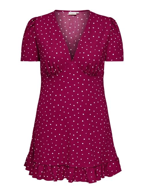 ONLY Carmakoma Sommerkjole 'CARBill'  bordeaux / hvid