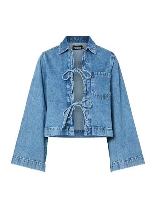 PIECES Bluse 'JULIET'  blue denim