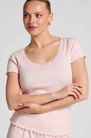 Hunkemöller Pointelle blondetop pink
