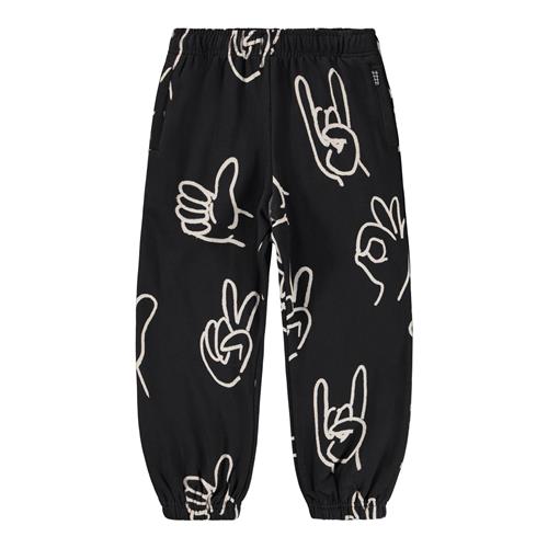 Molo Adan Joggingbukser Drawn Hands  Drawn Hands 128 cm  Sort  128 cm  Unisex