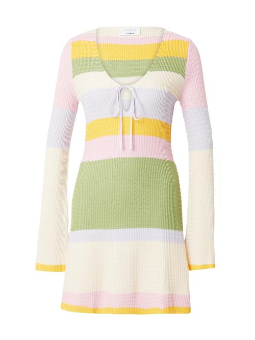 florence by mills exclusive for ABOUT YOU Strikkjole 'Passion Fruit'  kiwi / pastellilla / lyserød / offwhite