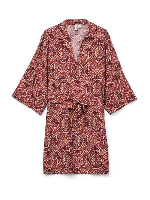 VERO MODA Kjole 'VMFLORENCE'  ecru / curry / vinrød / mørkerød