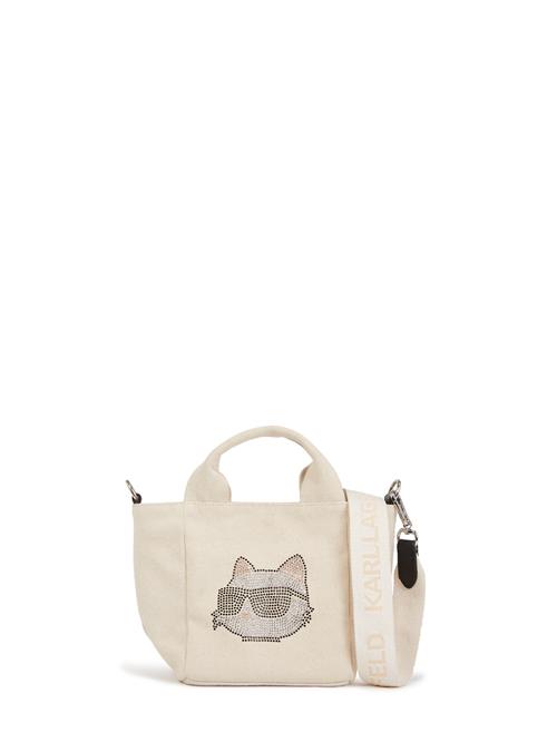 Karl Lagerfeld Skuldertaske ' IKON CHOUPETTE'  creme / sort