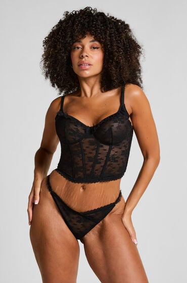 Hunkemöller Darcy g-streng med høj benudskæring sort