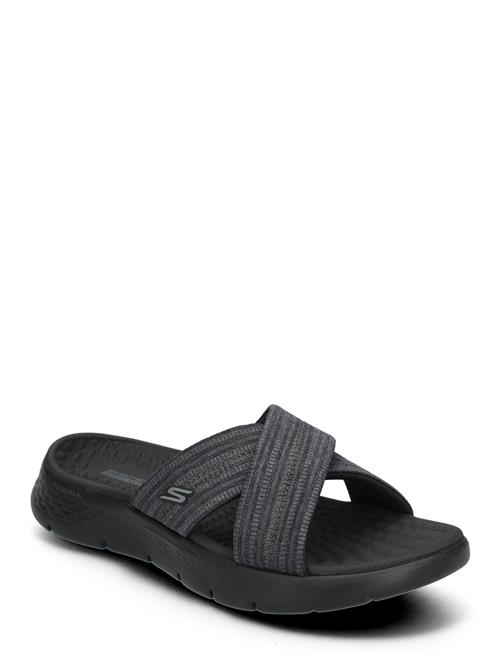 Women Go Walk Flex Sandal Impressed Skechers Black