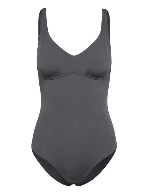 Women's Arena Swimsuit Victoria U Back Solid Aspha Arena Grey