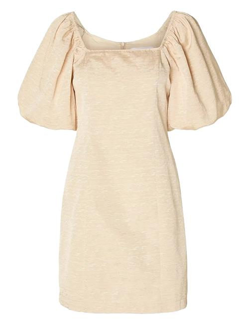 Slffirmina 3/4 On Off Short Dress B Selected Cream