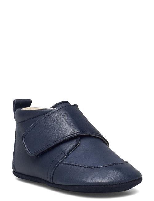 Baby Leather Slippers En Fant Blue
