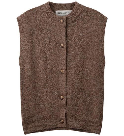 Sofie Schnoor Vest - Strik - MagSY - Brown Melange