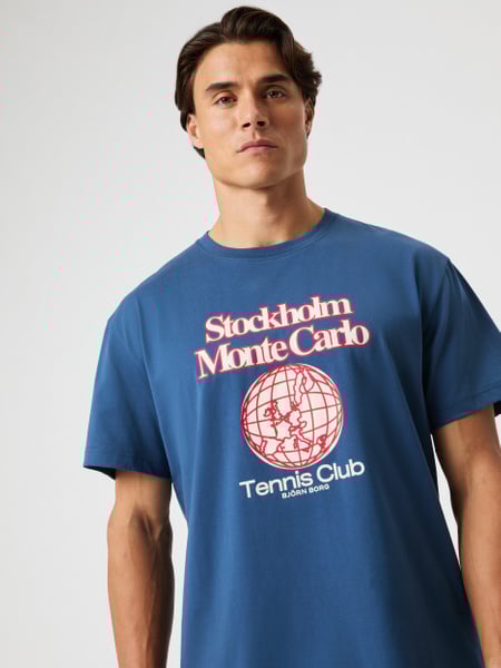 Björn Borg Borg Classic Print T-shirt Blå, XL