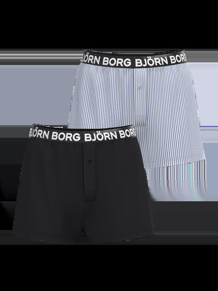 Björn Borg Cotton Stretch Logo Woven Boxers Shorts 2-pack Multi, XS