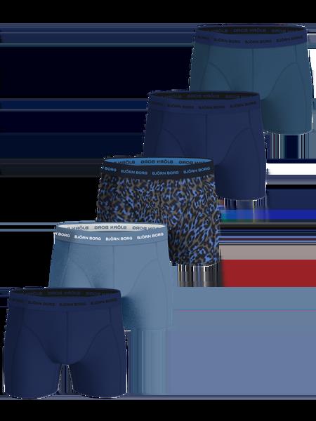 Björn Borg Cotton Stretch Boxers 5-pack Blå, XS