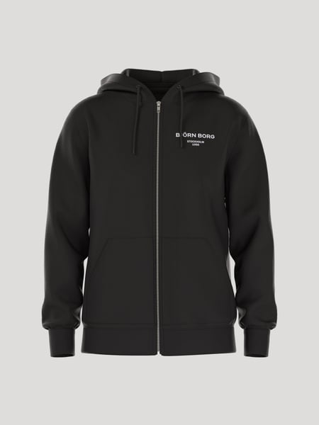 Björn Borg Borg Essential 1 Zip Hoodie Sort, M