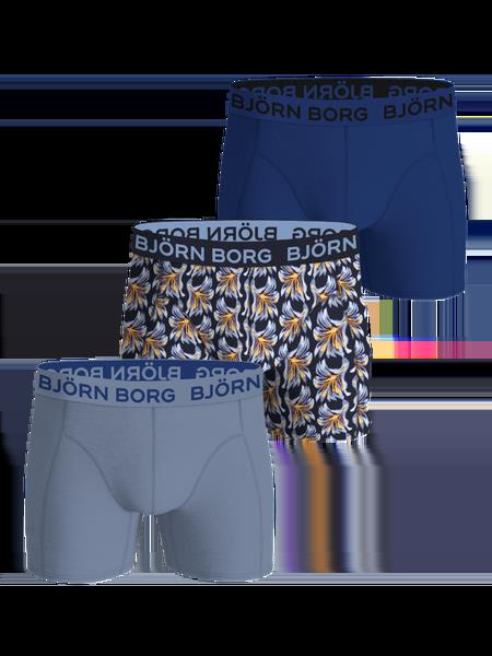 Björn Borg Cotton Stretch Boxers 3-pack Blå, XXL