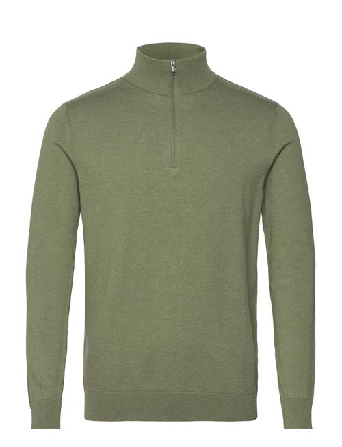 Slhberg Half Zip Cardigan Selected Green